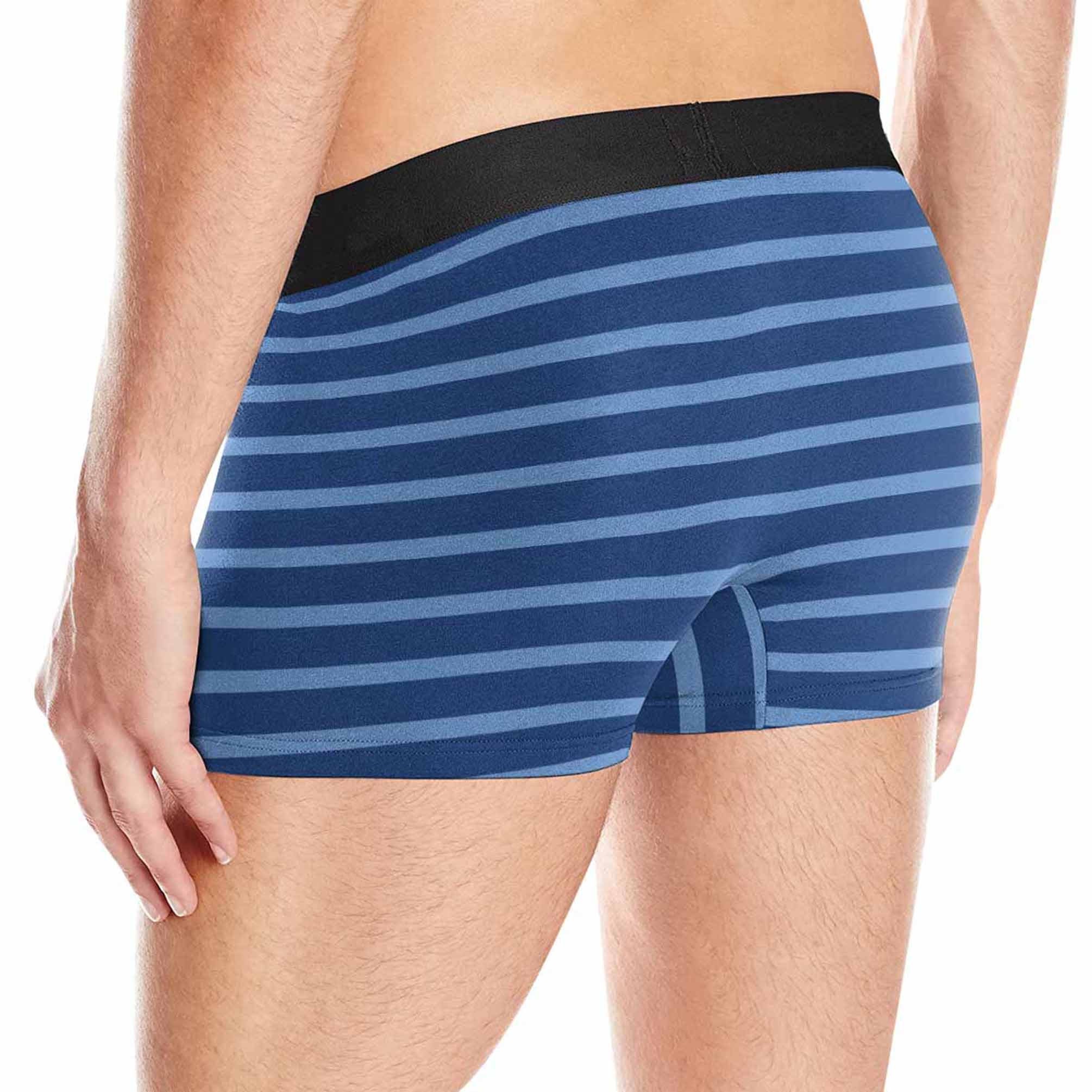 Custom Men's Boxer Briefs This Belongs to Me Blue Stripe Etsy