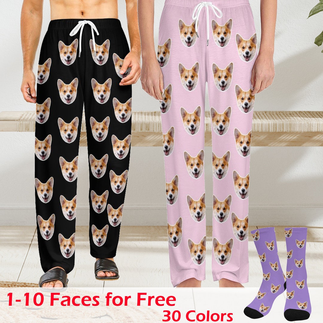 Personalized Pajama Pants With Face,custom Pajama Pants for Men/women