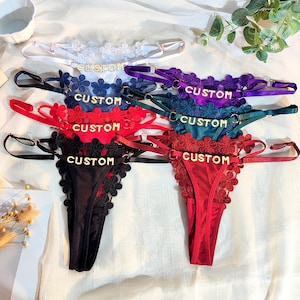 Custom Thong G-strings with Charms Name,Personalized Name Thong,Customized Thong Chain with Name,Custom Name Thong,Gift for Girlfriend/Wife