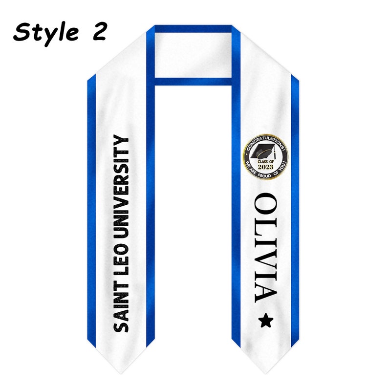 Custom Graduation Stoles/sashes Personalized Graduation Stole Etsy