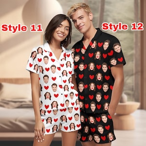 Custom Face Pajama Set, Personalized Photo Pajamas, Christmas Gift 画像 15