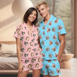 Custom Face Pajama Set, Personalized Photo Pajamas, Christmas Gift 画像 18