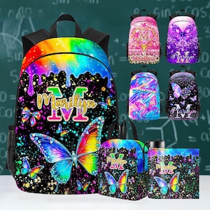 Custom Afro Black Girl Backpack,Custom Name School Bag for Boy/Girl,Bag With Name,Custom Kids Backpack & Lunch Bag,First Day of School Gifts