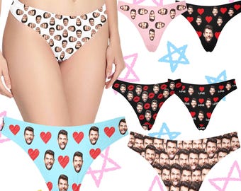 Perizoma da donna con foto personalizzata, regalo di intimo personalizzato