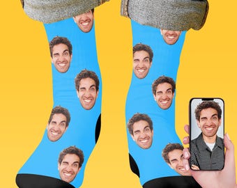 Aangepaste gezichtssokken, gepersonaliseerde fotosokken, gemaakt in de VS