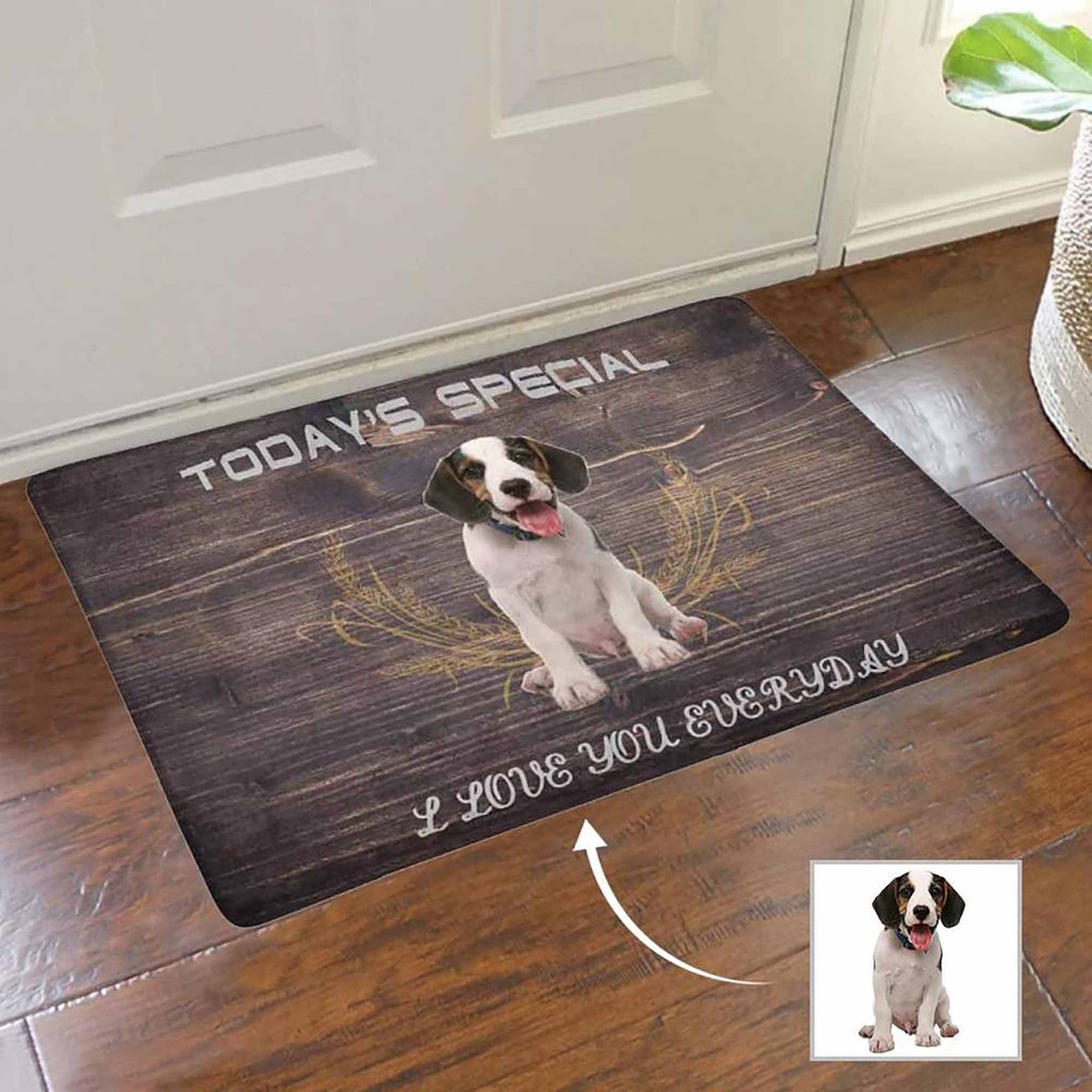 Custom Dog Pet Photo Doormat Today's Special Personalized Etsy