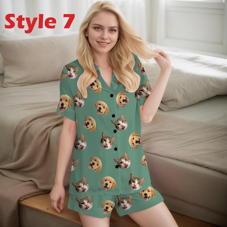 Custom Face Pajama Set, Personalized Photo Pajamas, Christmas Gift Style 7