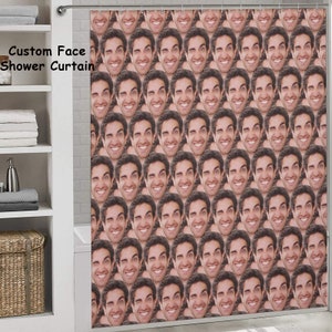 Custom Face Shower Curtain, Photo Bathroom Curtain, Personalized Pet Photo Shower Curtain,Dog Shower Curtain,Bathroom Decor,Pet Lovers Gifts