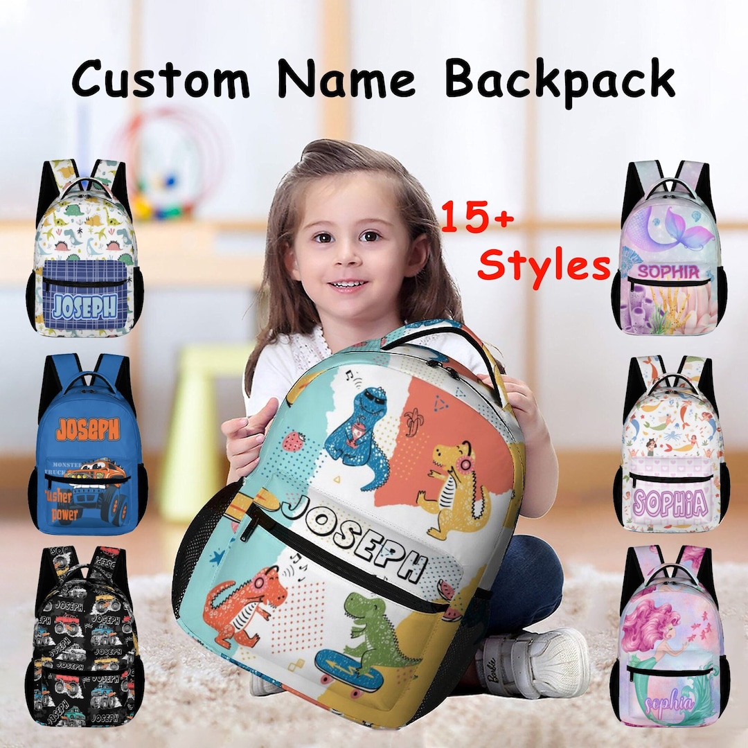 Personalized Backpack With Name, Custom Kids Backpack, Custom School