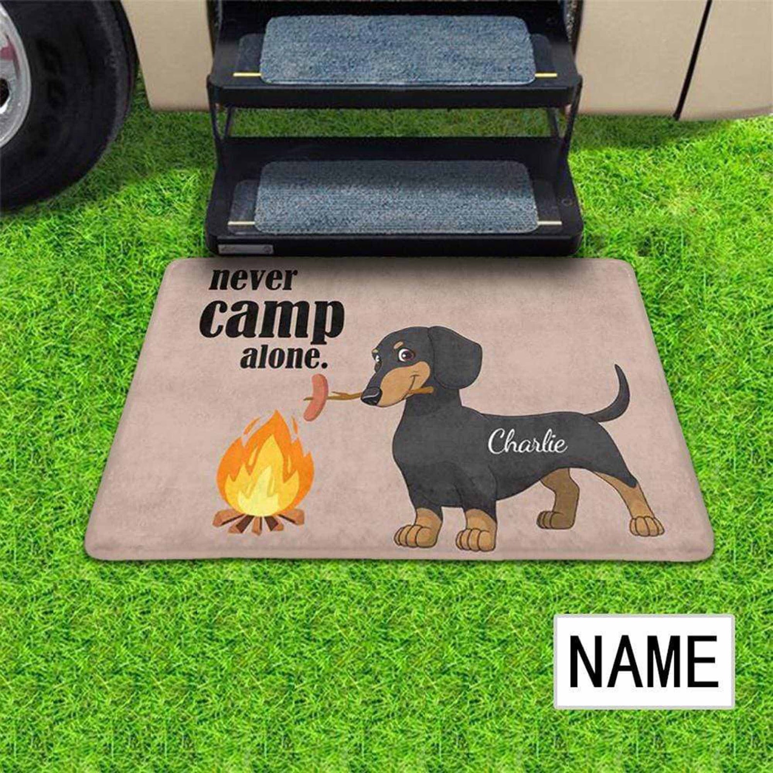 funny camping door mats