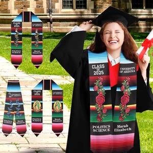Custom Mexican Graduation Sash,Class of 2025 Stole Sash,Flag Graduation Sash 2025, Country Mixed Flag Stoles,Custom Graduation Gift