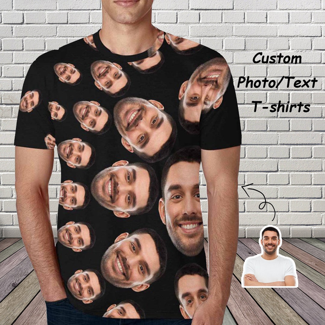 Custom Face Shirt,custom Men Tshirt,personalized Photo Shirt,custom Face Shirt, Holiday