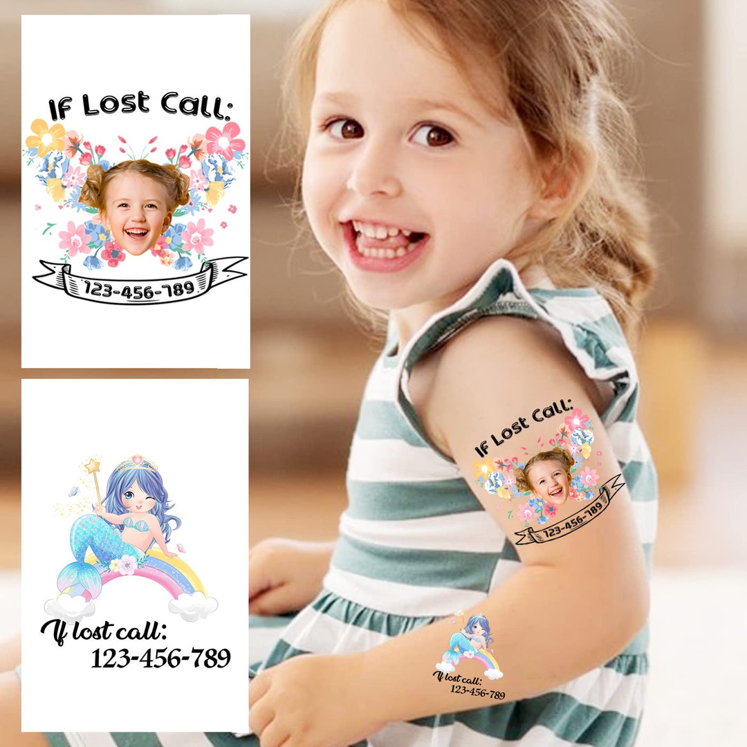 Custom Photo Temporary Tattoos,personalized Face Tattoos With Name,kids