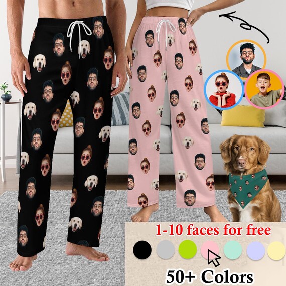 Custom Pajama Pants With Your Face personalized Photo Couple Pajama Pants custom Sleep Pants custom Pajama Pants for Men Women party Pajamas Etsy UK