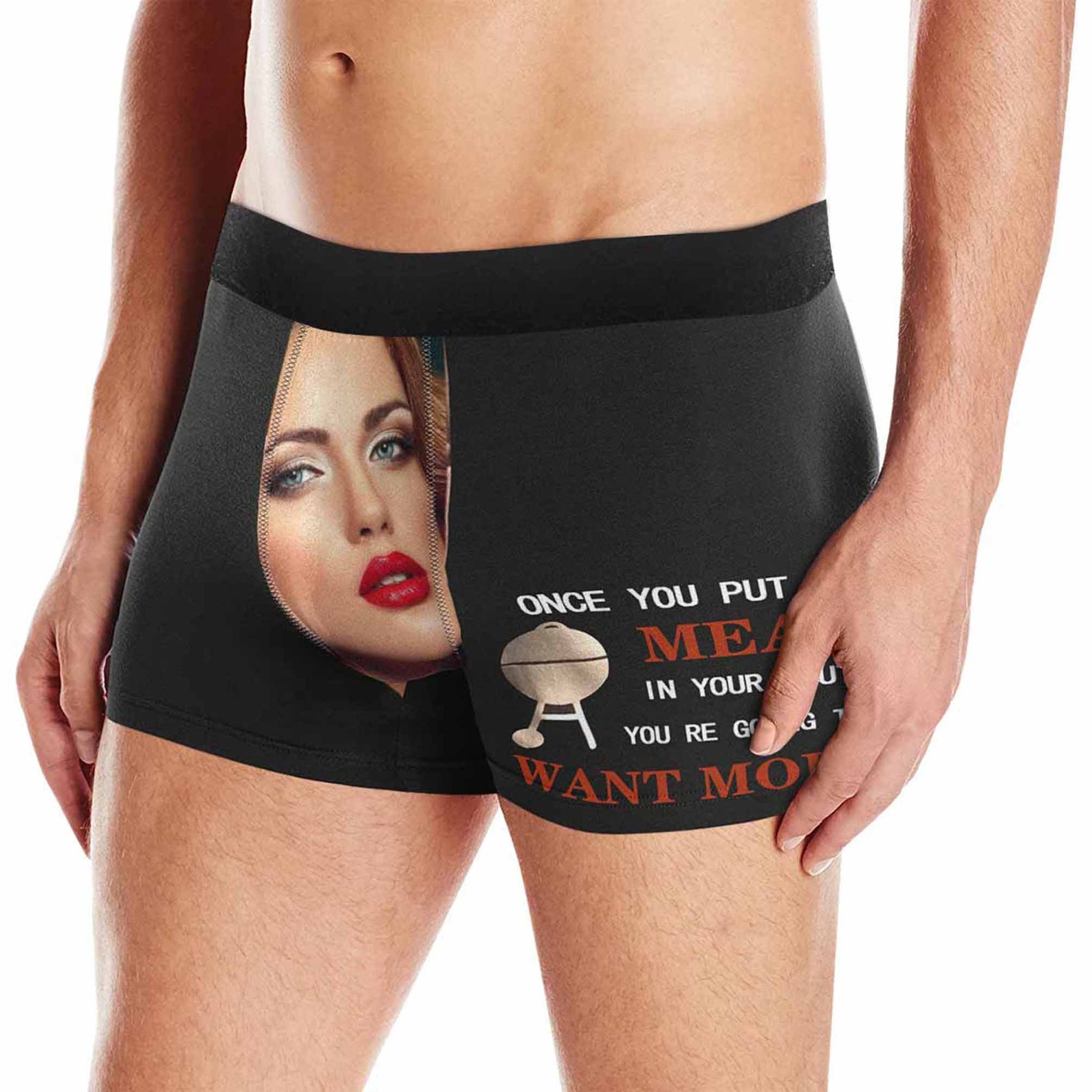 Custom Men's Boxer Briefs Girlfriend Face on Big Face Etsy