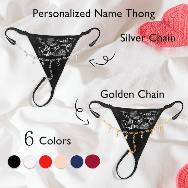 Custom Name Thong Chain,Custom Thong,Custom Belly Chain, Name Thong,Personalized Waist Chain,Custom Thong,Bikini Chain,Valentine's Day Gift