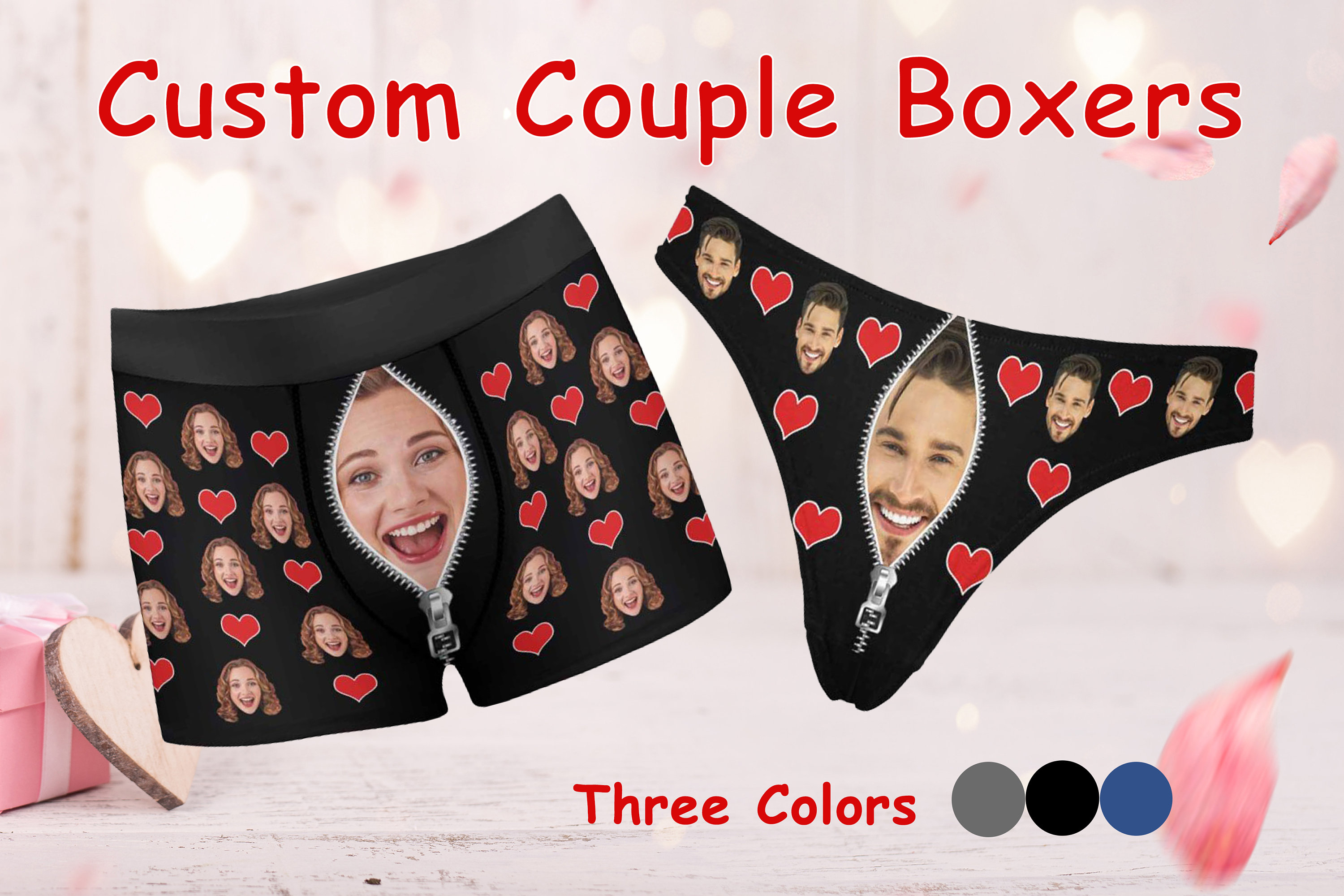 Personalized Couple Matching Underwear Gift, Custom Photo Face Panties, Girlfriend  Face Panties, Boyfriend Boxer Briefs, Newlywed Sexy Gifts -  Canada