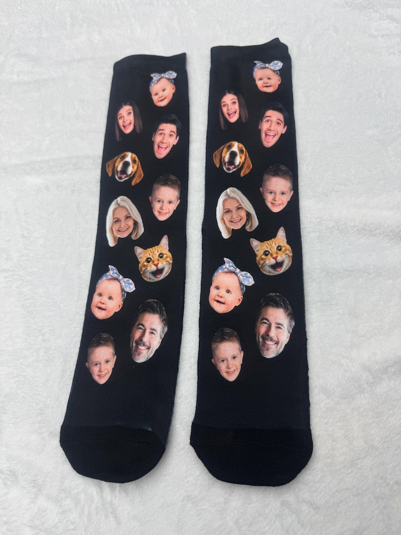 Personalized Photo Socks, Custom Face Socks,Father's Day Gift For Dad image 2