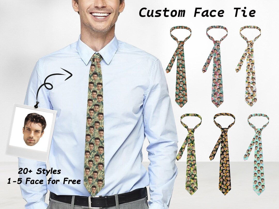 Custom Photo Ties,personalized Face Necktie,custom Logo Neck Tie,man