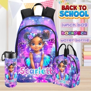 Custom Backpack with Name,Personalized Name Backpack Lunch Bag for kids,Lunch Bag with Name,Custom Name Bag for Girl,Back to School Gifts