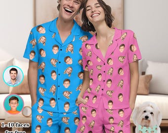 Pigiama personalizzato con volto, pigiama con foto personalizzata