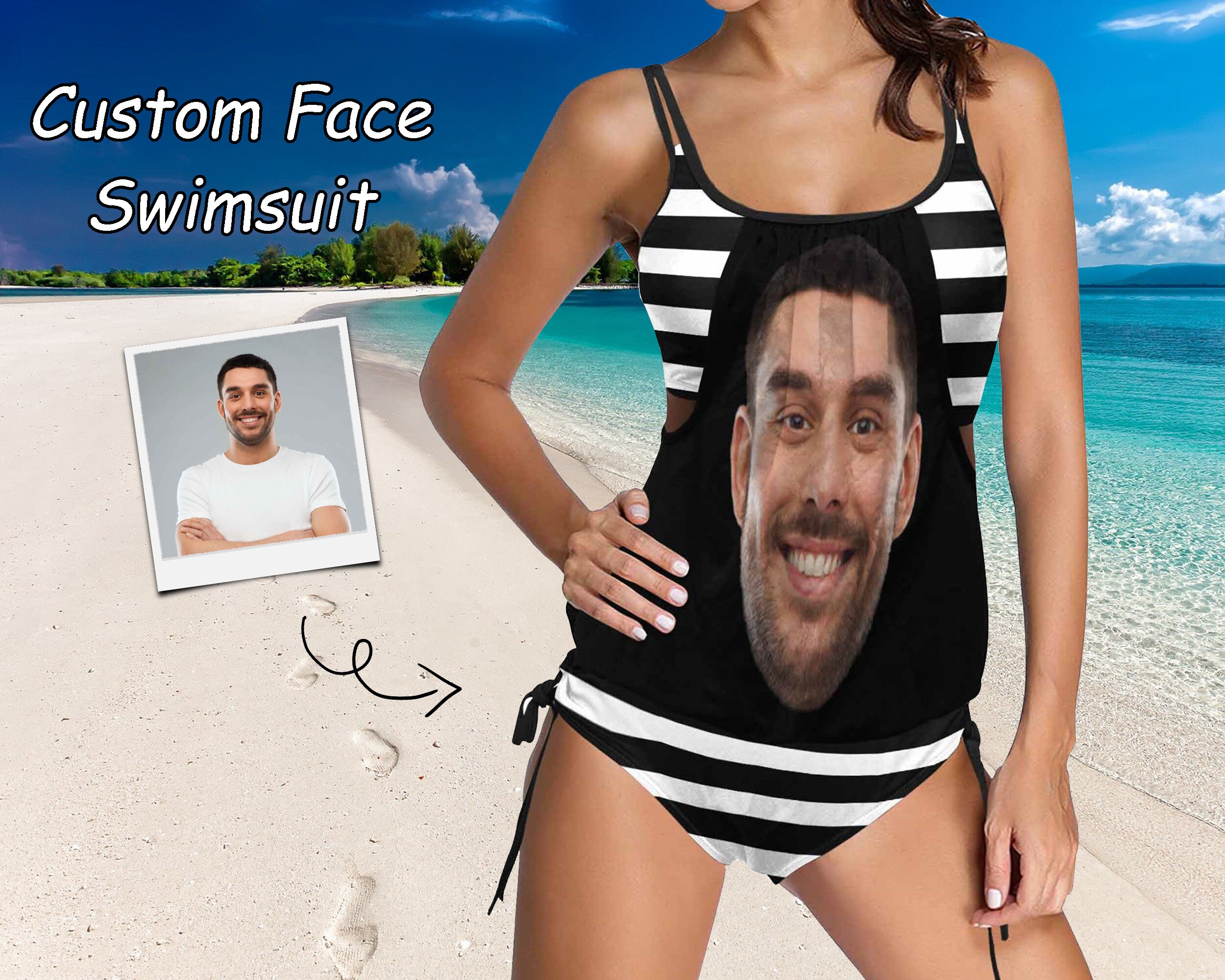 Personalized Face Bathing Suit Custom Swimsuit for Women Plus Size Two  Piece Bikini with Boyfriend Photo Gifts for Her : : Clothing,  Shoes 