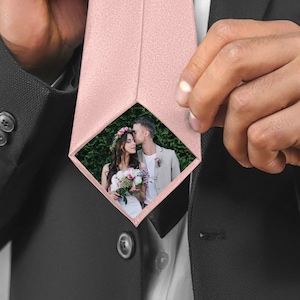 Personalized Photo Tie, Custom Wedding Gift