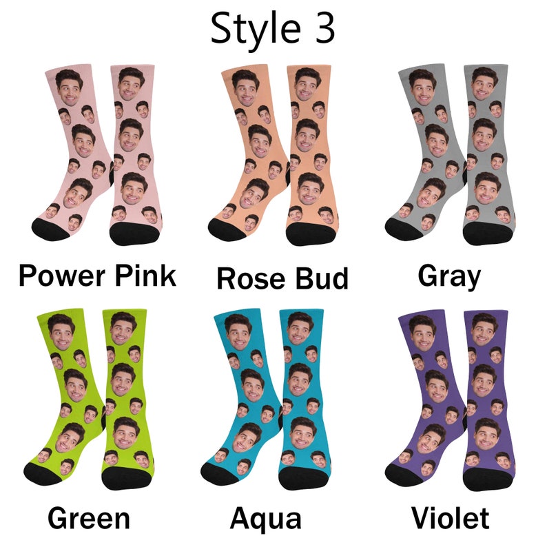 Custom Face Sock Made in Usa,personalized Photo Sock,funny Faces on ...