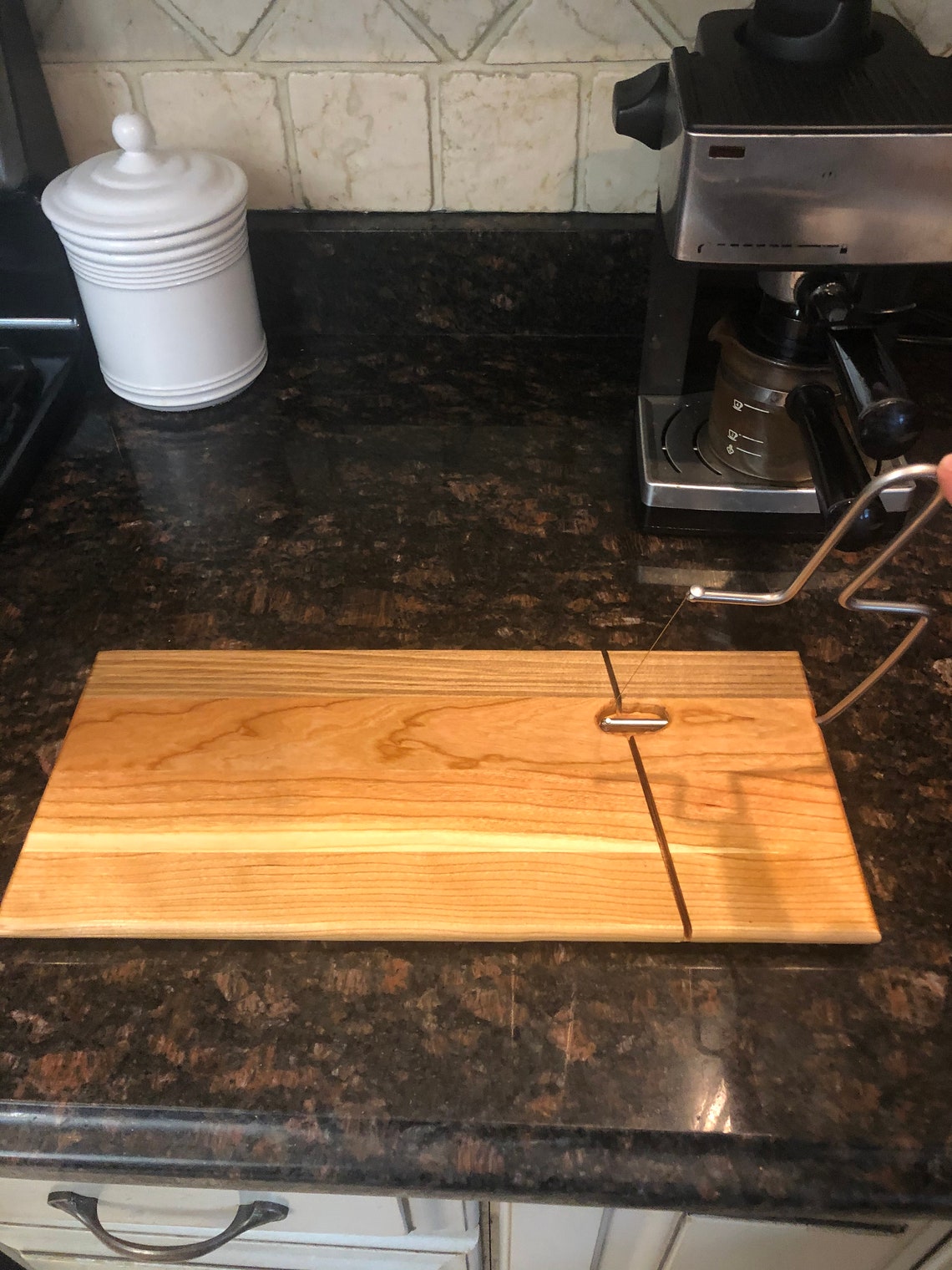 Cheese Board with built in wire cutter Etsy