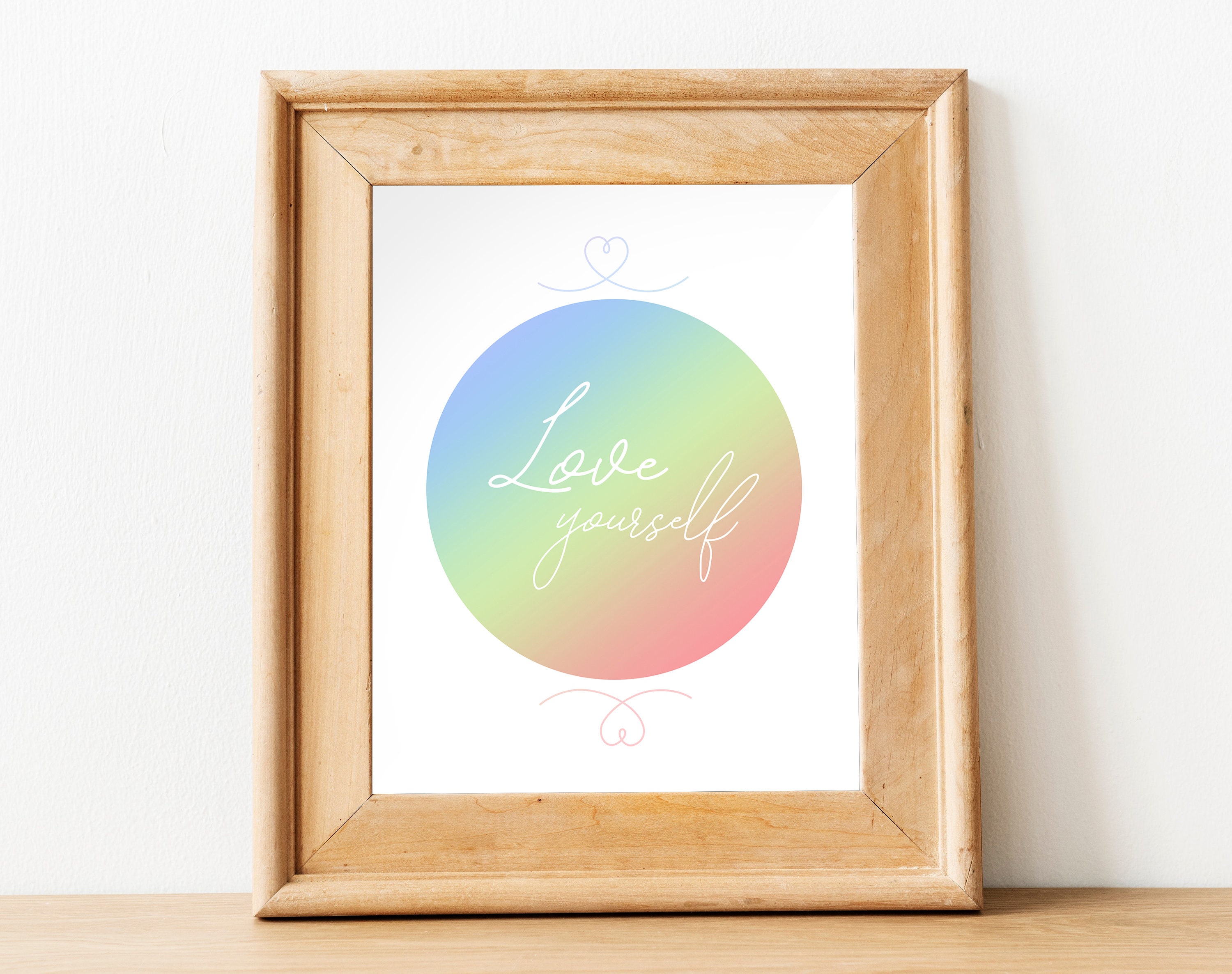 Love Yourself Print Love Yourself Wall Art Typography Wall - Etsy