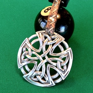 Cuedusters Billiards Celtic Shield Pewter Chalk Holder With Chalk