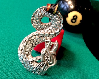 Cuedusters Serpent Billard Zinn Kreide Halter Mit Kreide