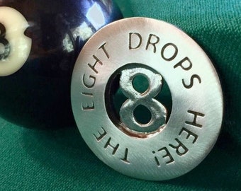 Cuedusters The Eight Drops Here  Dezign8tor billiards pocket marker