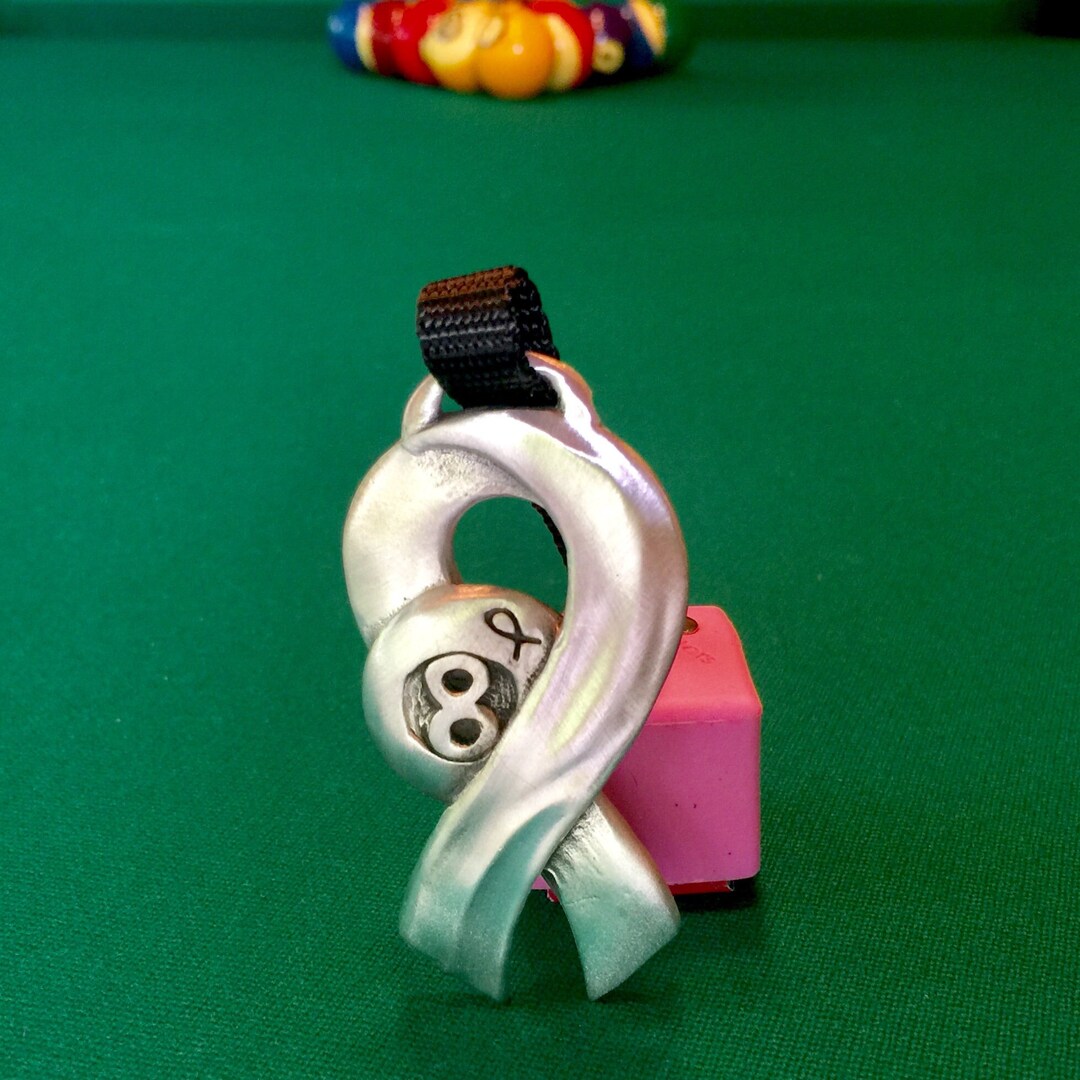 Cuedusters Billiards Ribbon 8 Pewter Chalk Holder With Chalk - Etsy
