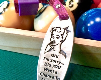 Anhänger Billard OH! Es tut mir leid Zinn Kreide Halter Mit Kreide