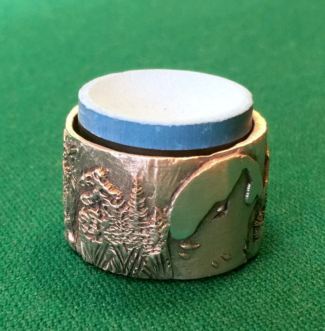 Cuedusters Chalk Tub Round the Wolf Billiards Chalk Holder for Etsy