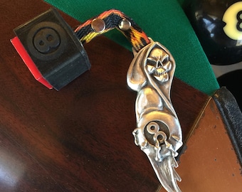 Cuedusters Billard The Reaper 8 Zinn Kreide Halter Mit Kreide