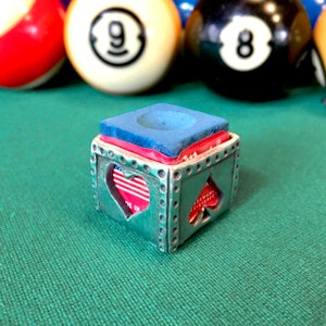 La baignoire à craie Cuedusters convient au porte-craie de billard en étain de 1,5 oz avec craie