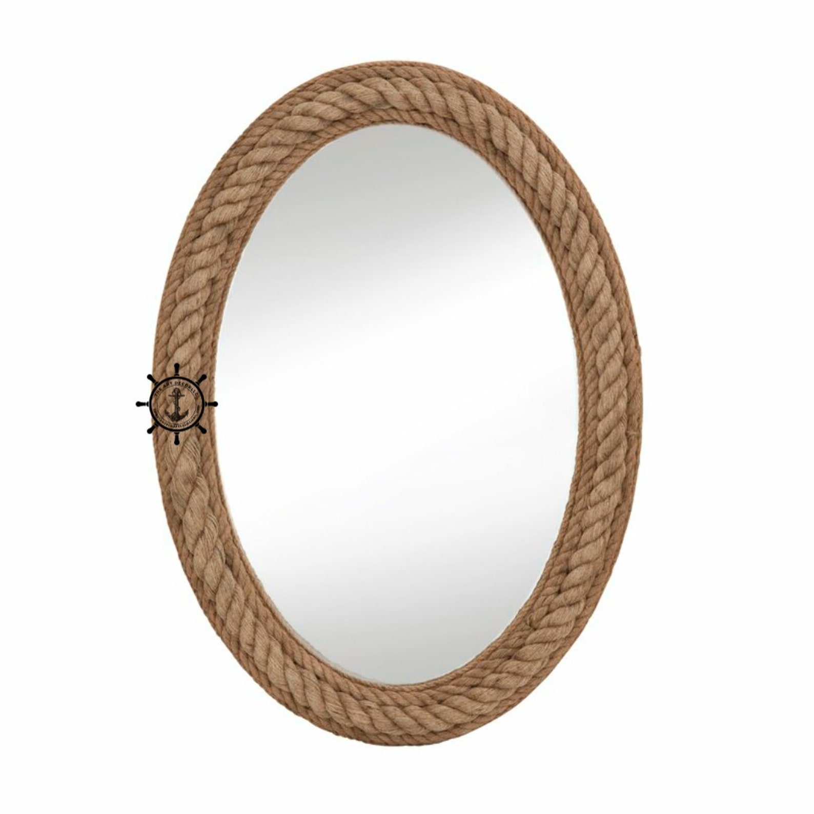 Nautical Coastal Oval Rope Mirror Home Decor Large Wall Etsy