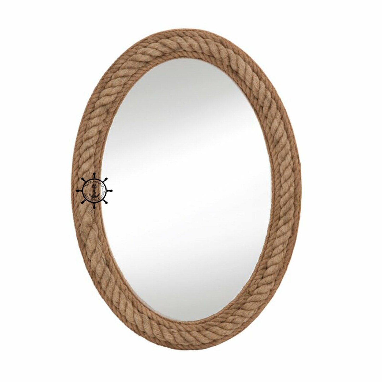 Nautical Coastal Oval Rope Mirror Home Decor Large Wall Etsy
