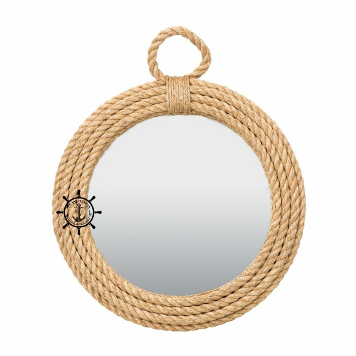 Nautical Coastal Round Rope Mirror Home Decor Large Wall Etsy