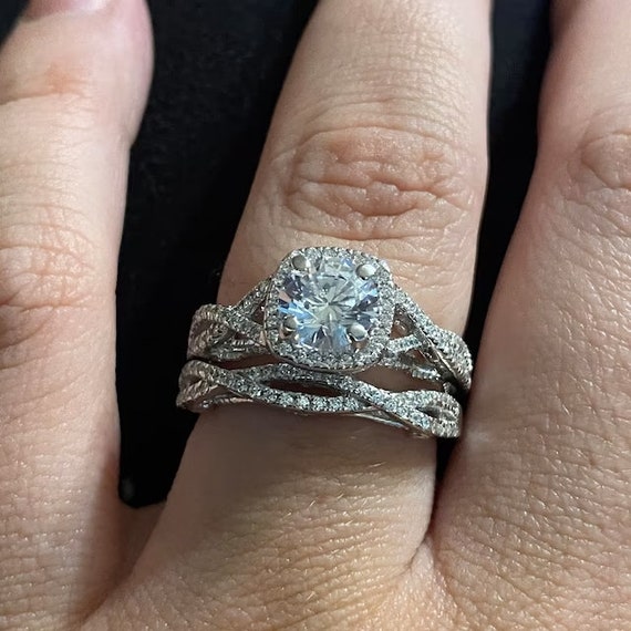 Twisted shank engagement sale ring