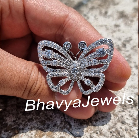 Mariah Carey Inspired Butterfly Ring 1.10 Ct Round Diamond Anniversary Ring Luxury Female Bridal Women s Ring Promise Butterfly Ring New Etsy