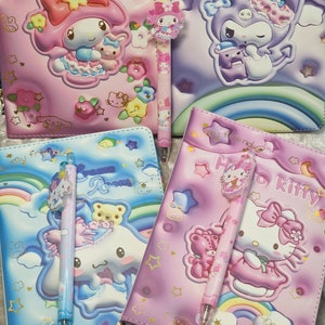 Cute Cartoon Notebook - Stationery. Cinna, Mel, Kitty, Ku, Pom - Kids Daily Weekly Agenda Planner