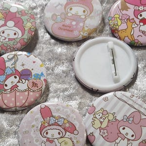 Sanrio Melody Badge Pins Backpack Decoration Children Birthday Gifts Cartoon Broch