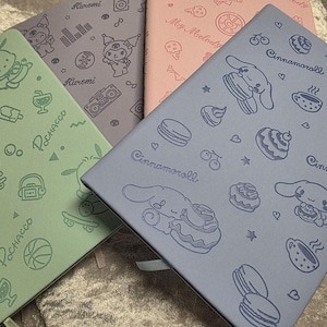 Cute Cartoon Notebook - Stationery. Cinna, Mel, Kitty, Ku, Pom - Kids Daily Weekly Agenda Planner