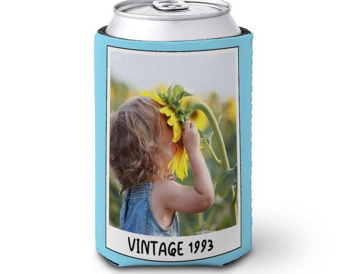 Custom Photo Can Cooler,Personalized Insulated Can Cooler with your Picture,Customized Funny Birthday Gifts,Excellent Party Favors