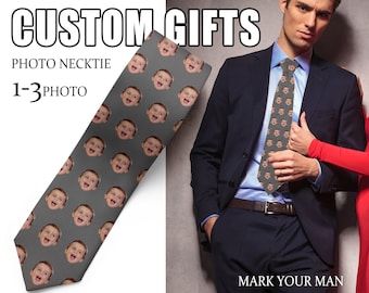 Custom Printed Ties,Personalized Face Necktie,Custom Logo Neck Tie,Fathers Day Gift,Photo Gift,Best Dad Ever,Gifts for him,Best Dad,Dad Tie