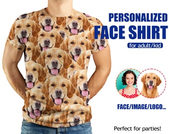 Custom Shirt with Face for Men,Personalized Face T shirt Shirt for Adult,Customize Picture logo Tee,Family Shirts,Bachelorette Party Shirts