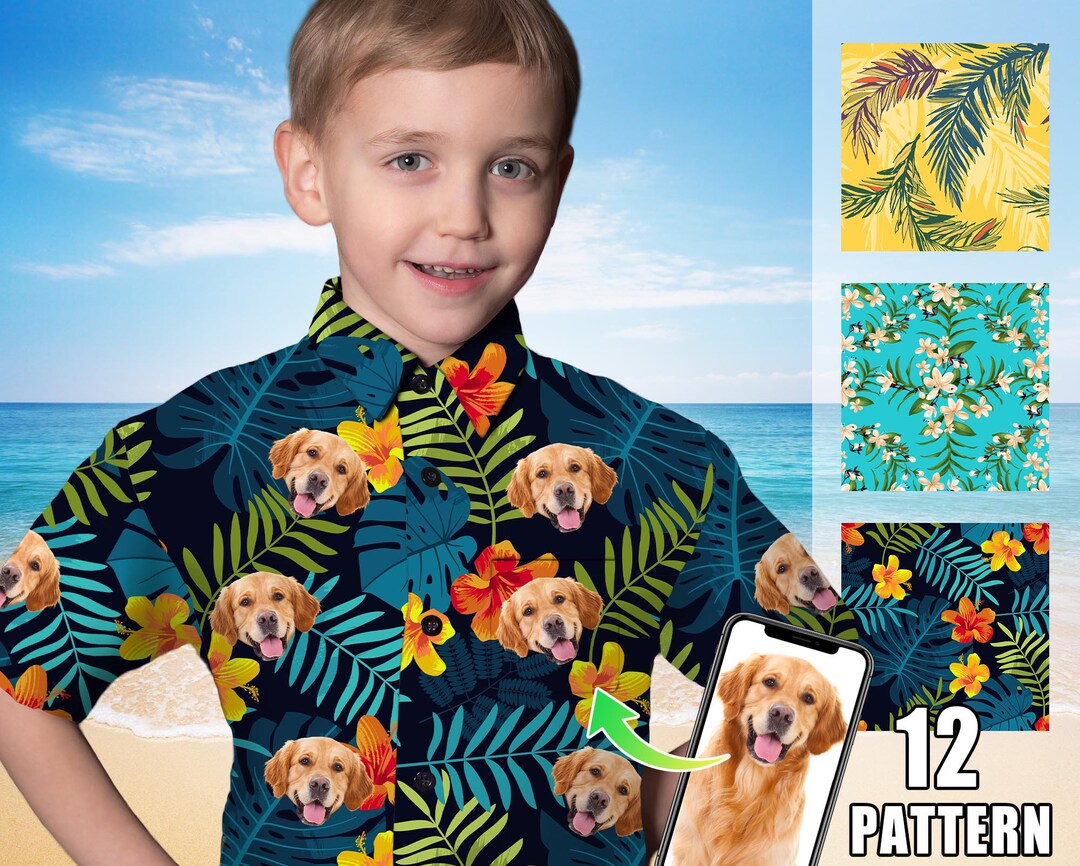 Custom Hawaiian Shirt for Kids,personalized Young Shirt,custom Photo